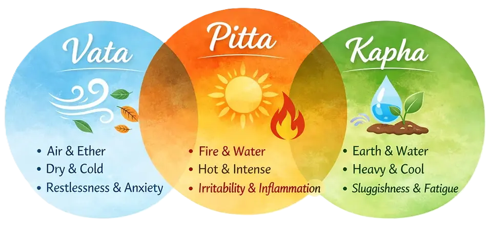 Doshas in Ayurveda Three Doshas in Ayurveda